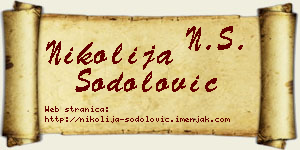 Nikolija Šodolović vizit kartica